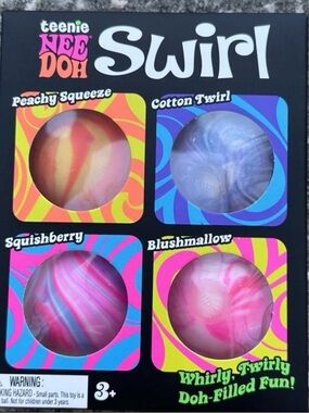 NeeDoh Teenie Swirl Stress Ball 4-Pack.